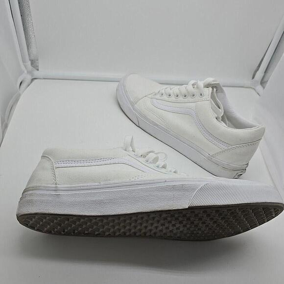 Old Skool Vans Canvas Shoe 8 Men 9.5 Women White - Picture 8 of 10